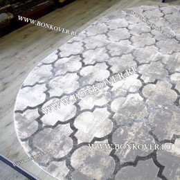 Ковер Турция Современный Дизайн 04 Серый Овал