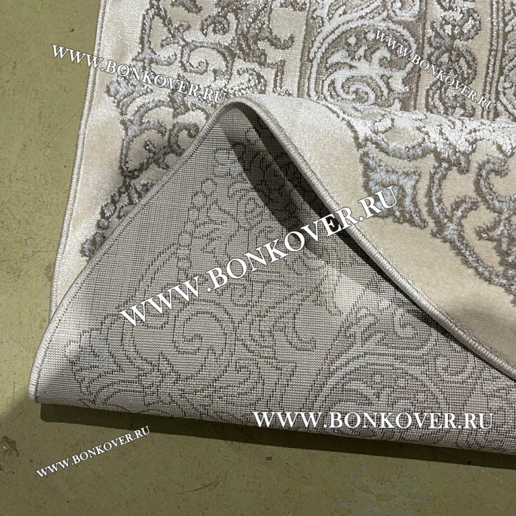 Современный Турецкий Ковер Дизайн 180 Бежево-коричневый Овал