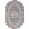 Классический ковер дизайн 85 Серый с коричневым Овал