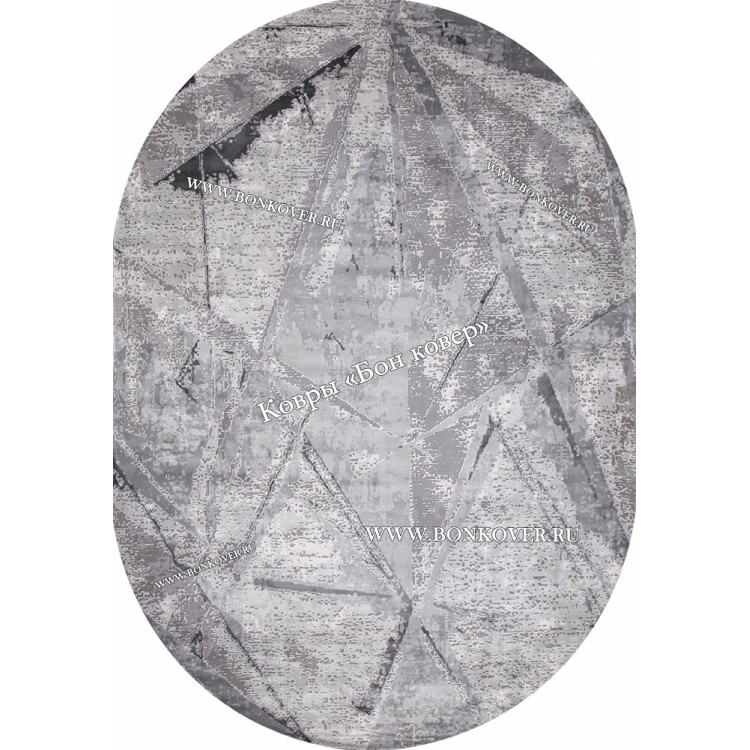 Абстрактный ковер дизайн 87 серый овал