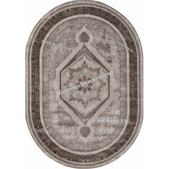 Классический ковер дизайн 90 Коричневый Овал